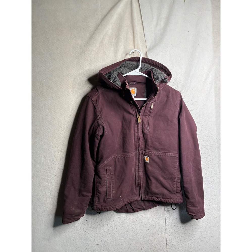 Carhartt Full Swing Cryder Hooded Jacket Burgundy Wine Small 102248-633